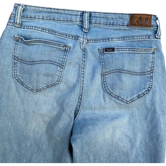 Lee Light Wash High Rise Straight Leg Light Mom Jeans Size 10 Medium - Picture 7 of 8